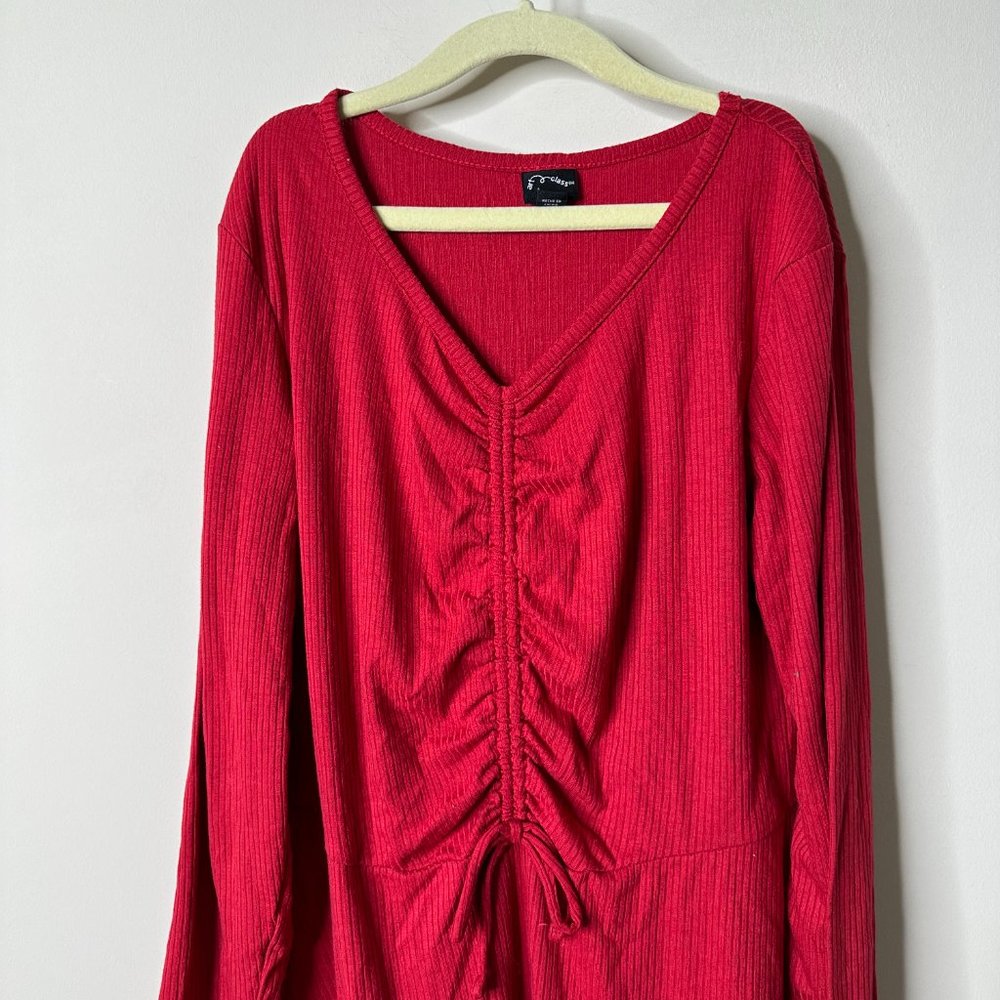 Art Class Red Long Sleeve Dress Girls Large - Picture 2 of 5